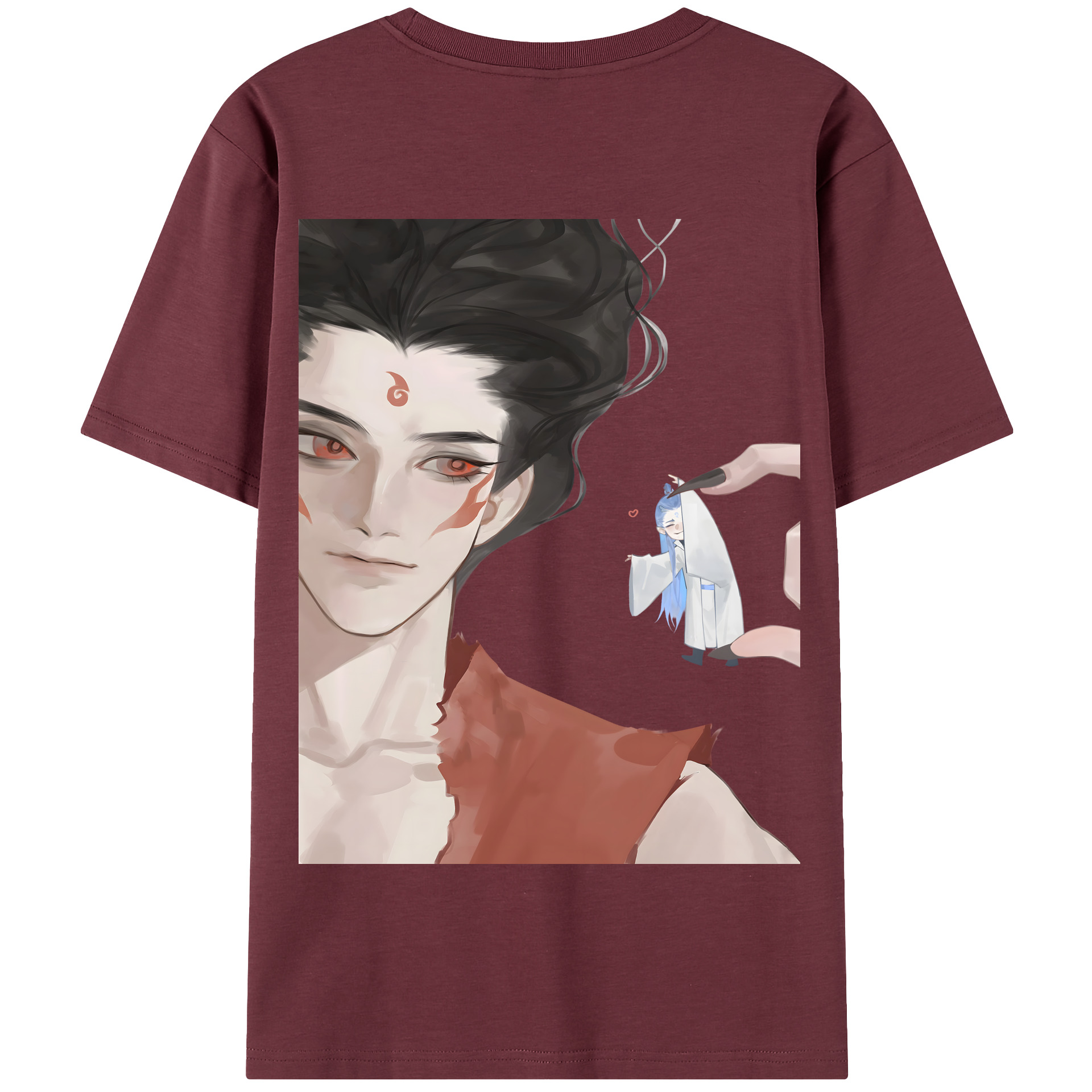 （画像用） Ne Zha 2 ナタ 魔童の大暴れ 綿100％半袖Tシャツ（背面プリント）